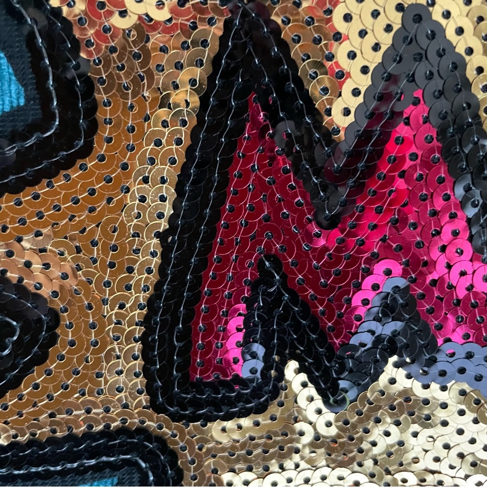 Corduroy, sequin appliqué tote - Picture 6 of 6